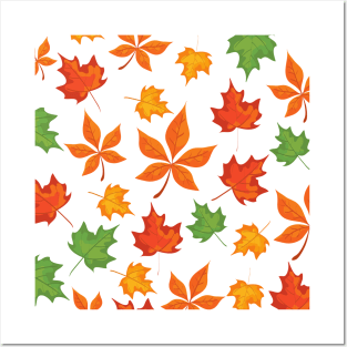 Fall Autumn Pattern Posters and Art